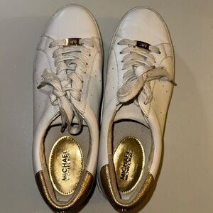Michael Kors Gold White Sneakers